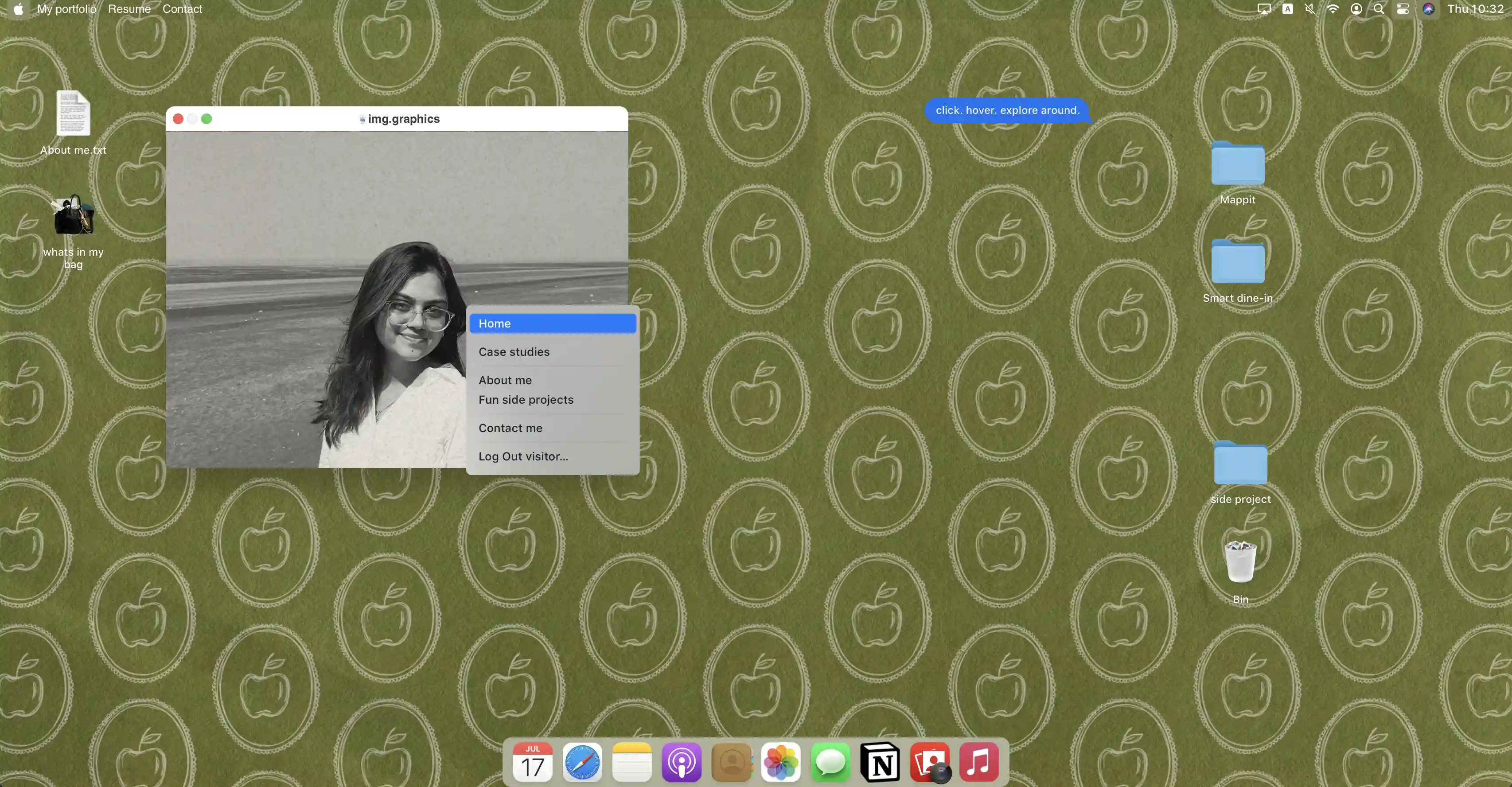 Fun portfolio inspired by macOS